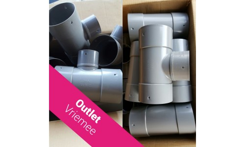 Verloop T-Stuk 125-100 mm