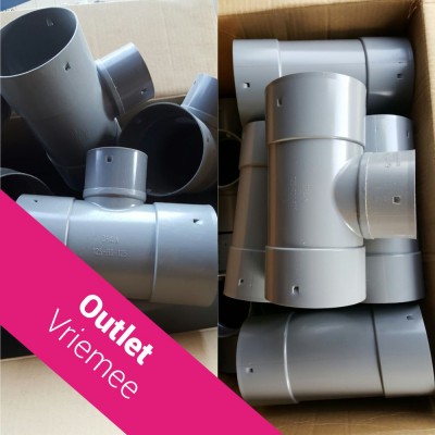 Verloop T-Stuk 125-100 mm