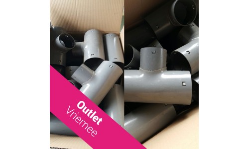 Verloop T-stuk 100-80 mm