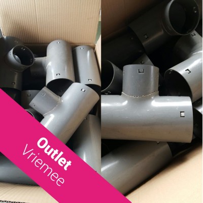 Verloop T-stuk 100-80 mm