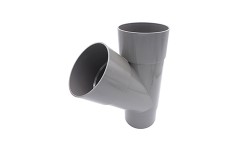 T-stuk HWA verjongd 45 graden 80 mm 2XLM